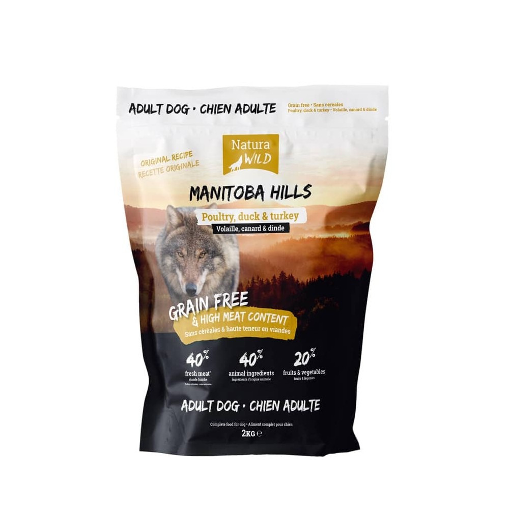 Natura Wild Manitoba Hills  Kana, Part ja Kalkun 2kg