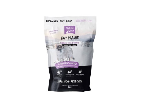 Natura Wild Tiny Prairie Lõhe, Tuunikala ja Kalkun koeratoit 2kg