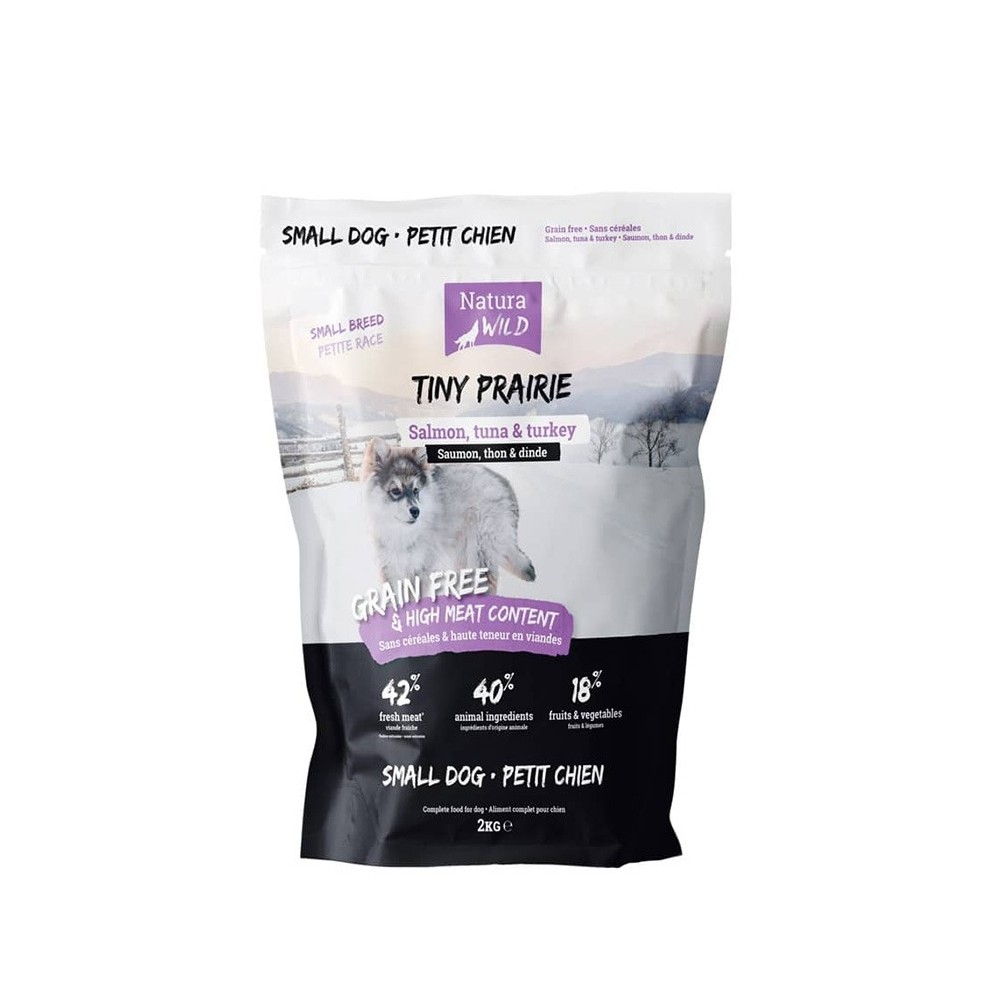 Natura Wild Tiny Prairie Lõhe, Tuunikala ja Kalkun 2kg