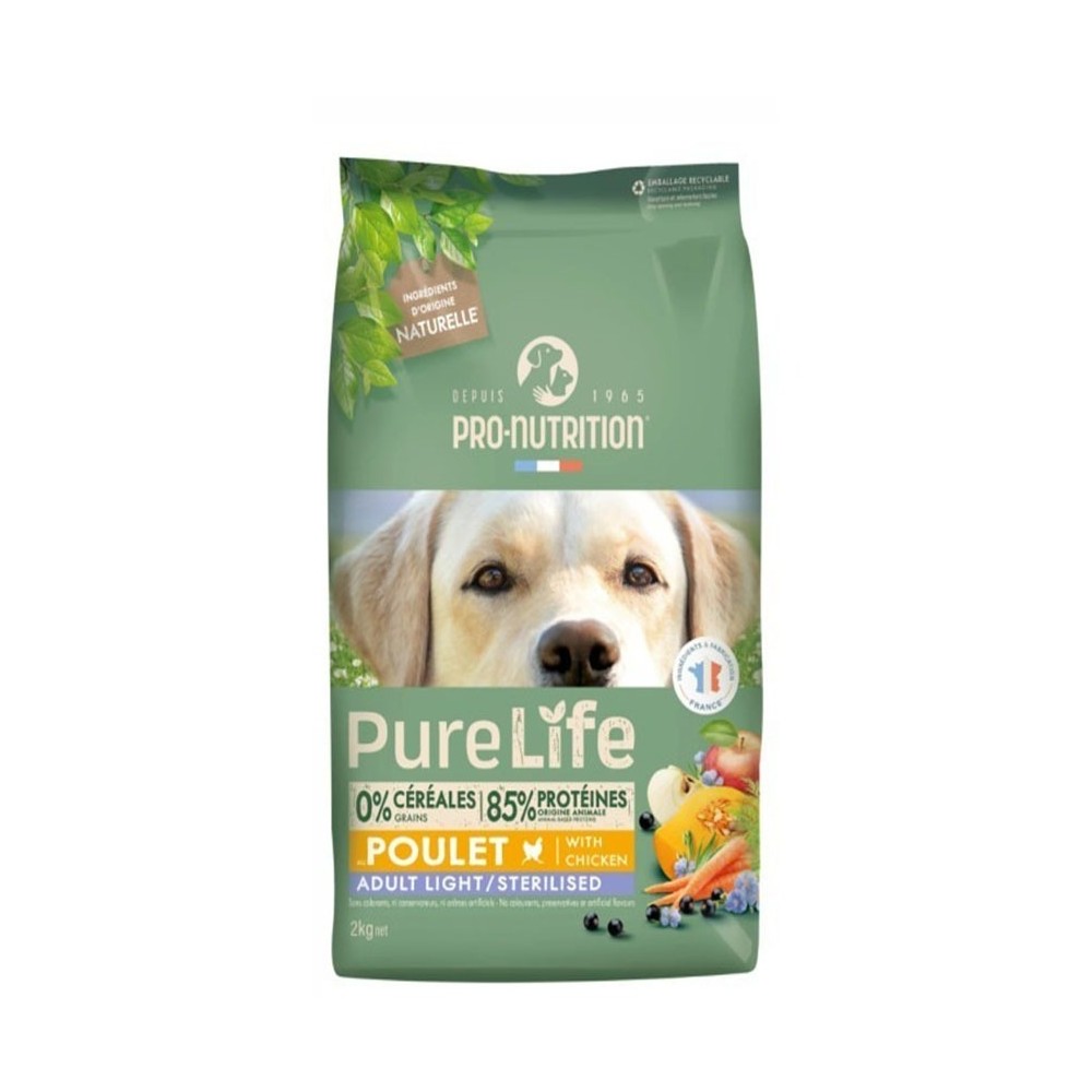 Pure Life Dog Light - Sterilized Ülekaalulistele ja steriliseeritud koertele 12kg