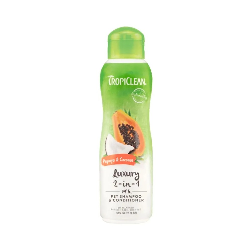 Tropiclean Looduslik Seebivaba 2 in 1 Shampoon Koertele ja Kassidele 355ml