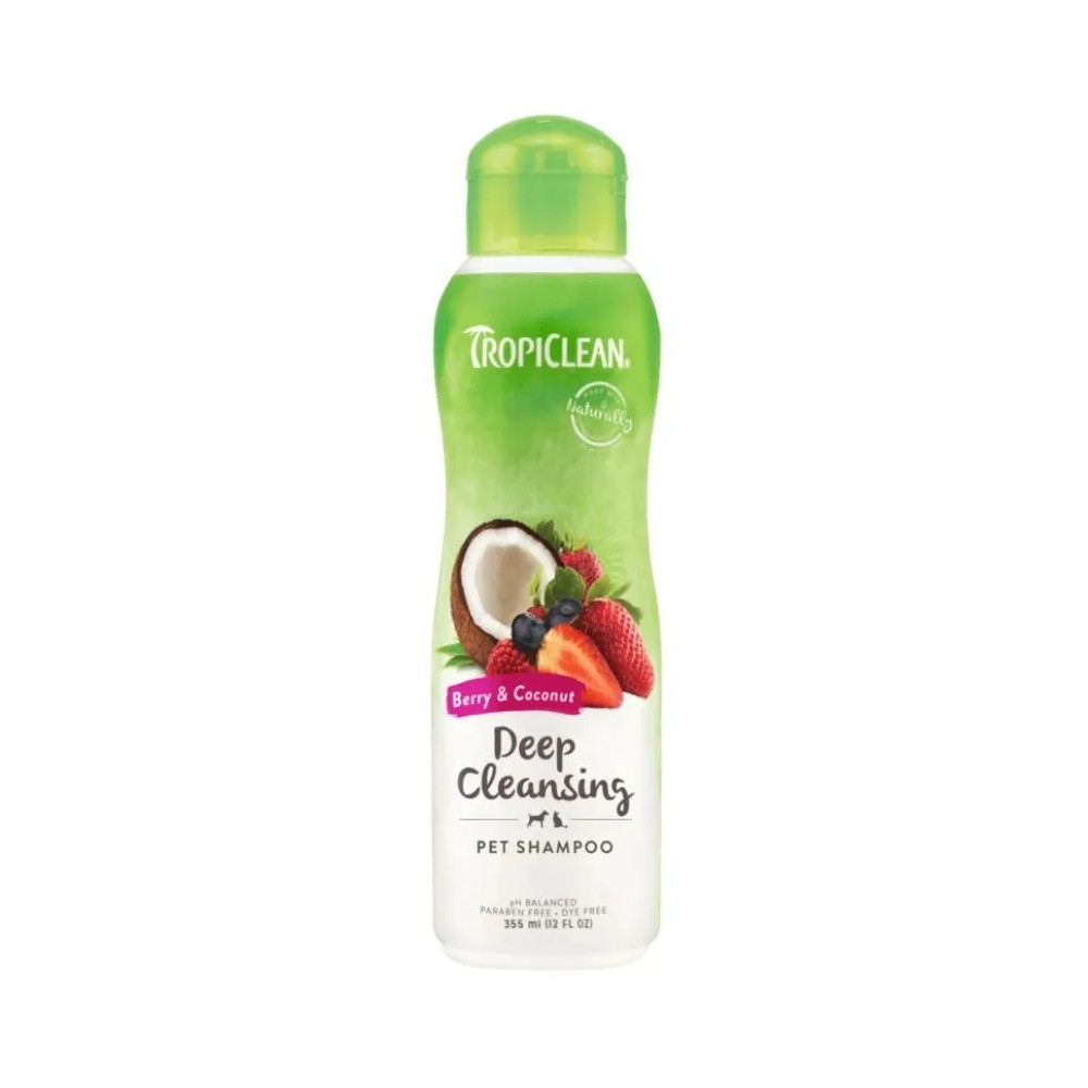 TropiClean Looduslik Sügavpuhastav Shampoon Koertele ja Kassidele 355ml