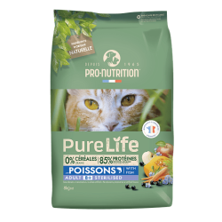 Pure Life Cat Sterilized 8+ Pardiliha ja Valge kalaga Eakatele kassidele 8kg 4x2kg