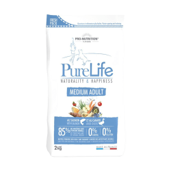 Pure Life Dog Medium Adult Lõhe ja Pardilihaga Täiskasvanud koertele 2kg