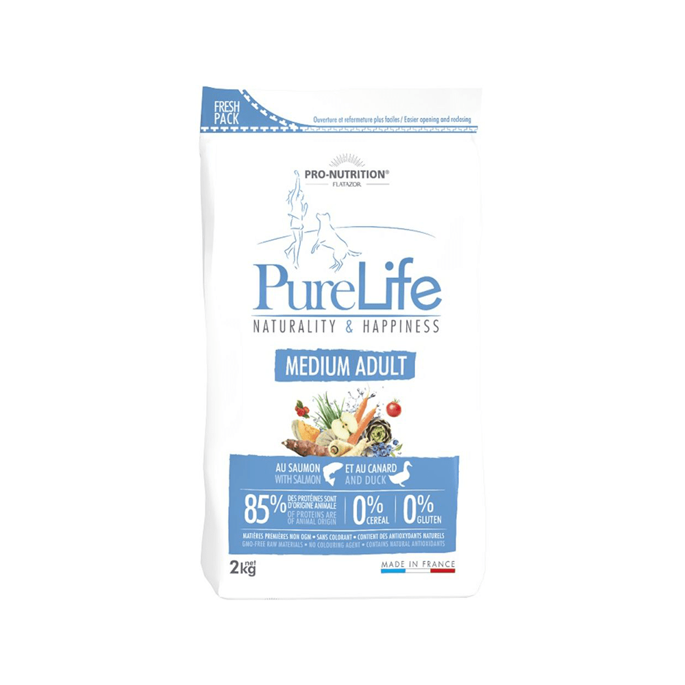 Pure Life Dog Medium Adult Lõhe ja Pardilihaga Täiskasvanud koertele 2kg Pure Life Dog Medium Adult Lõhe ja Pardilihaga Täiskasvanud koertele 2kg