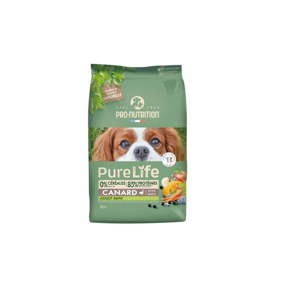 Pure Life Dog Mini Adult Pardilihaga väikest kasvu koertele 8kg 4x2kg
