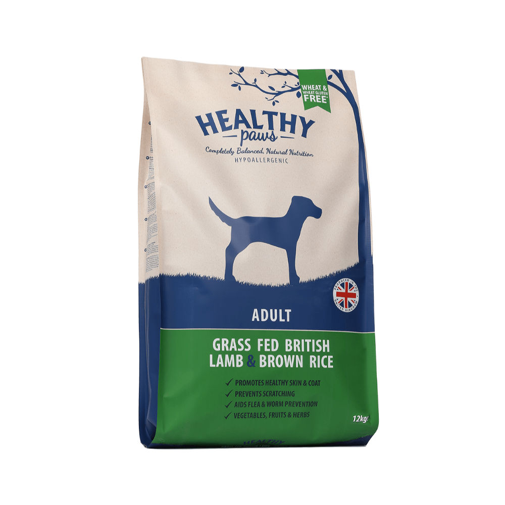 Healthy Paws Briti Lambaliha ja Pruun Riis 2kg