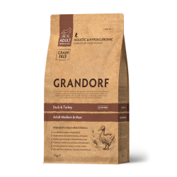 Grandorf Pardiliha ja Kalkuniliha Täiskasvanud Keskmistele ja Suurtele Koertele 6kg (2x3kg)