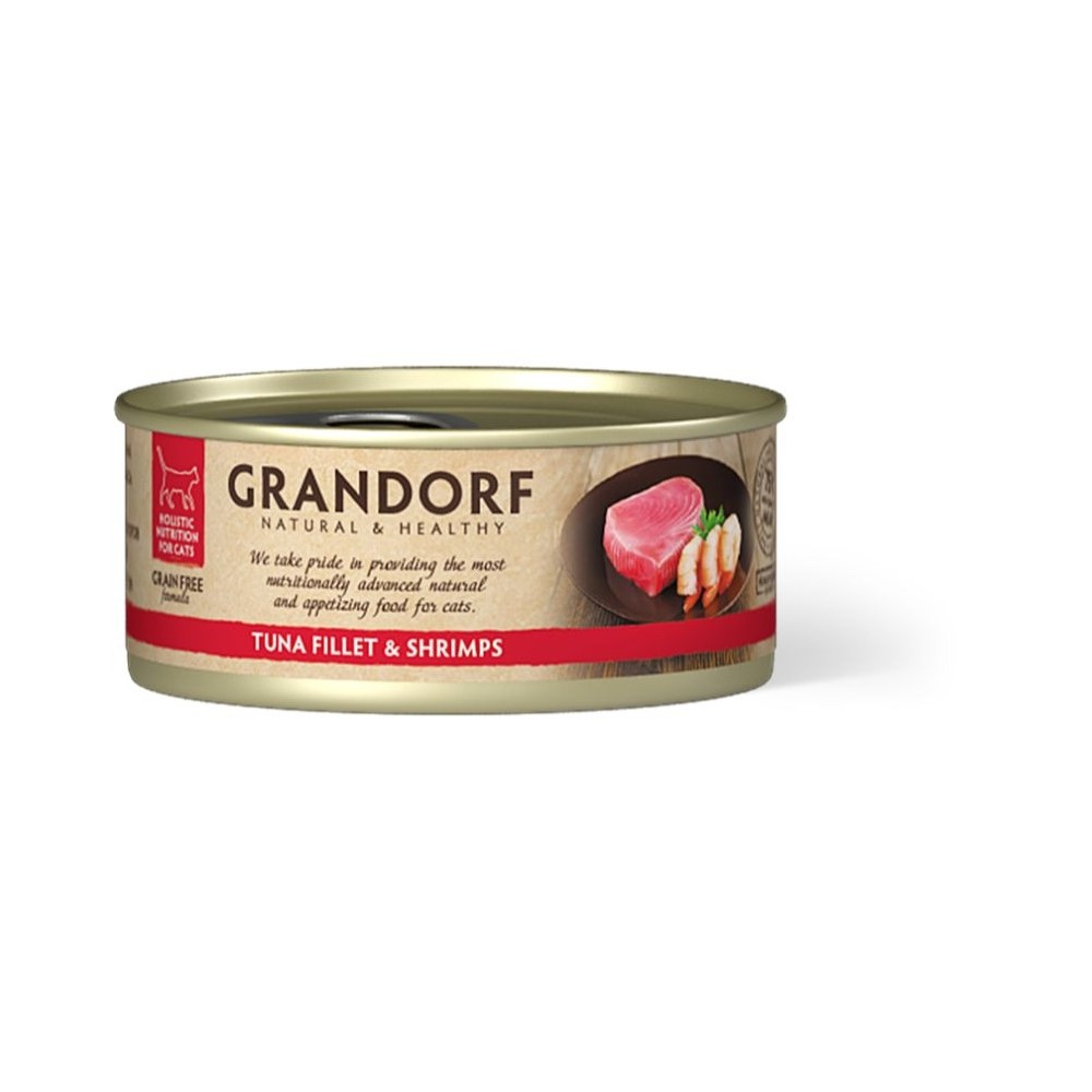 Grandorf Tuunikala filee ja Krevetid konserv kassidele 6x70g
