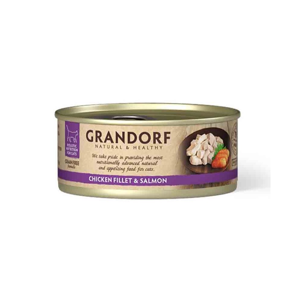 Grandorf Kana Rinnafilee ja Lõhe konserv kassidele 6x70g