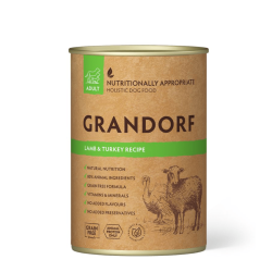 Grandorf Lamba- ja Kalkuniliha konserv koertele 6x400g