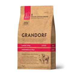 Grandorf Lamba- ja Kalkuniliha Täiskasvanud keskmistele ja suurtele koertele 3kg