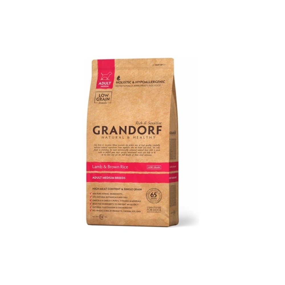 Grandorf Lamba- ja Kalkuniliha Täiskasvanud keskmistele ja suurtele koertele 6kg (2x3kg)