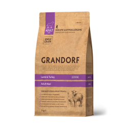 Grandorf Lambaliha ja Kalkuniliha Täiskasvanud Suurtele Koertele 3kg