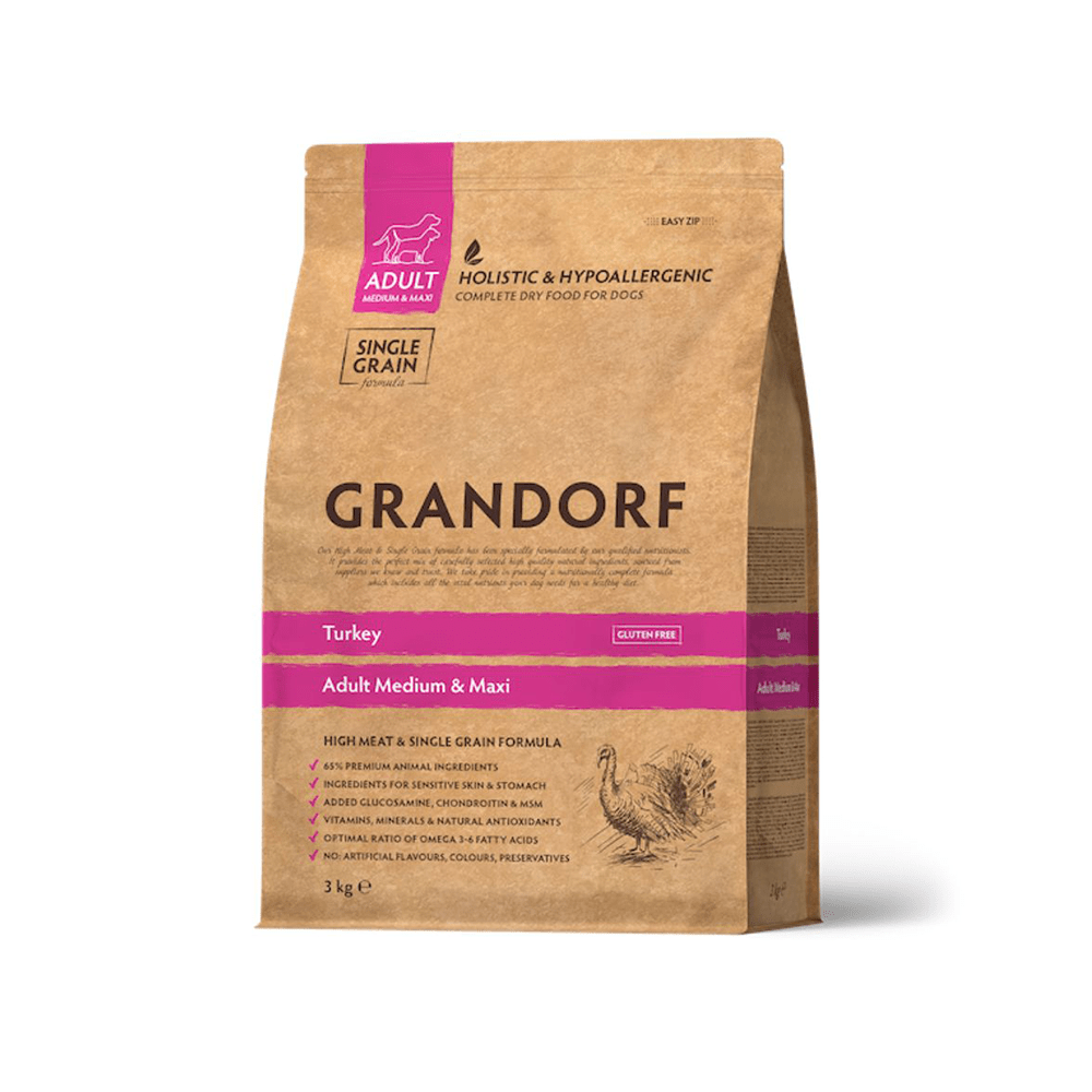 Grandorf Kalkuniliha Keskmistele & Suurtele Koertele 3kg
