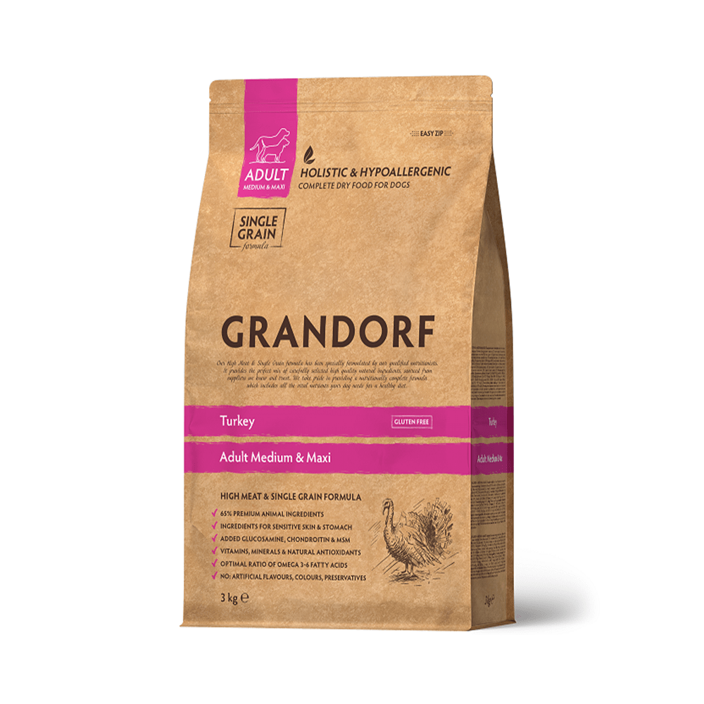 Grandorf Kalkuniliha Keskmistele & Suurtele Koertele 6kg (2x3kg)