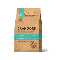 Grandorf 4 lihaga Täiskasvanud Keskmistele ja Suurtele Koertele 6kg (2x3kg)