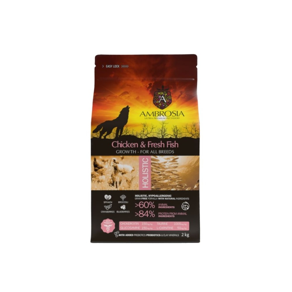 Ambrosia Värske Kala ja Kana Kutsikatele 2kg
