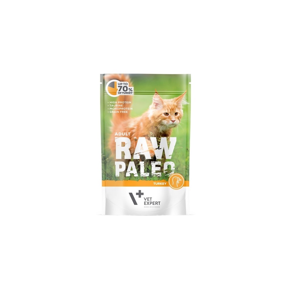 Raw Paleo einekotike kassile kalkuniga, 100 g