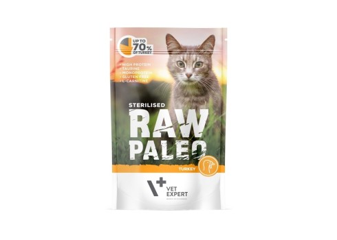 Raw Paleo einekotike steriliseeritud kassile kalkuniga, 100 g