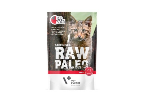 Raw Paleo einekotike steriliseeritud kassile veisega, 100 g