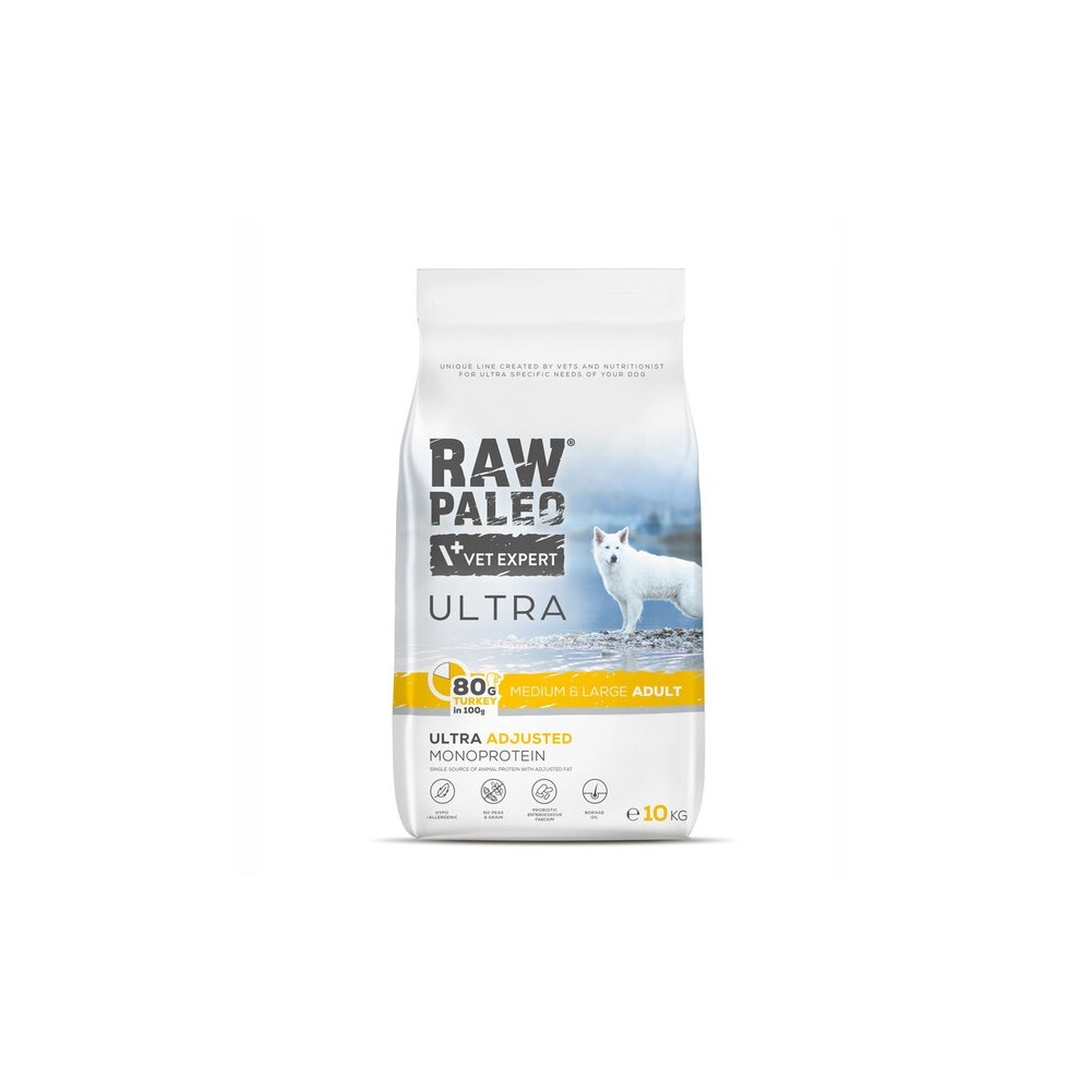 RAW PALEO KOERA TÄISSÖÖT ULTRA KESK.-SUUR TÕUG KALKUN 10KG