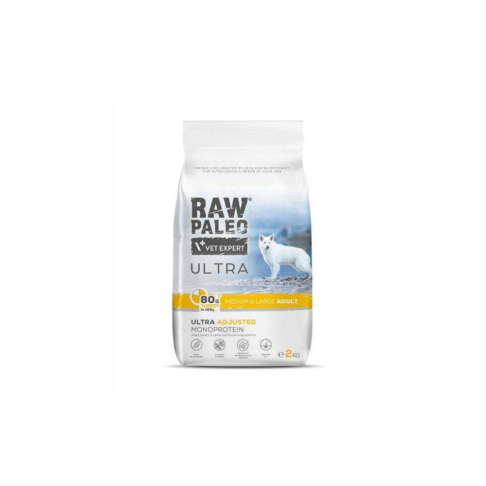 RAW PALEO KOERA TÄISSÖÖT ULTRA KESK.-SUUR TÕUG KALKUN 2KG