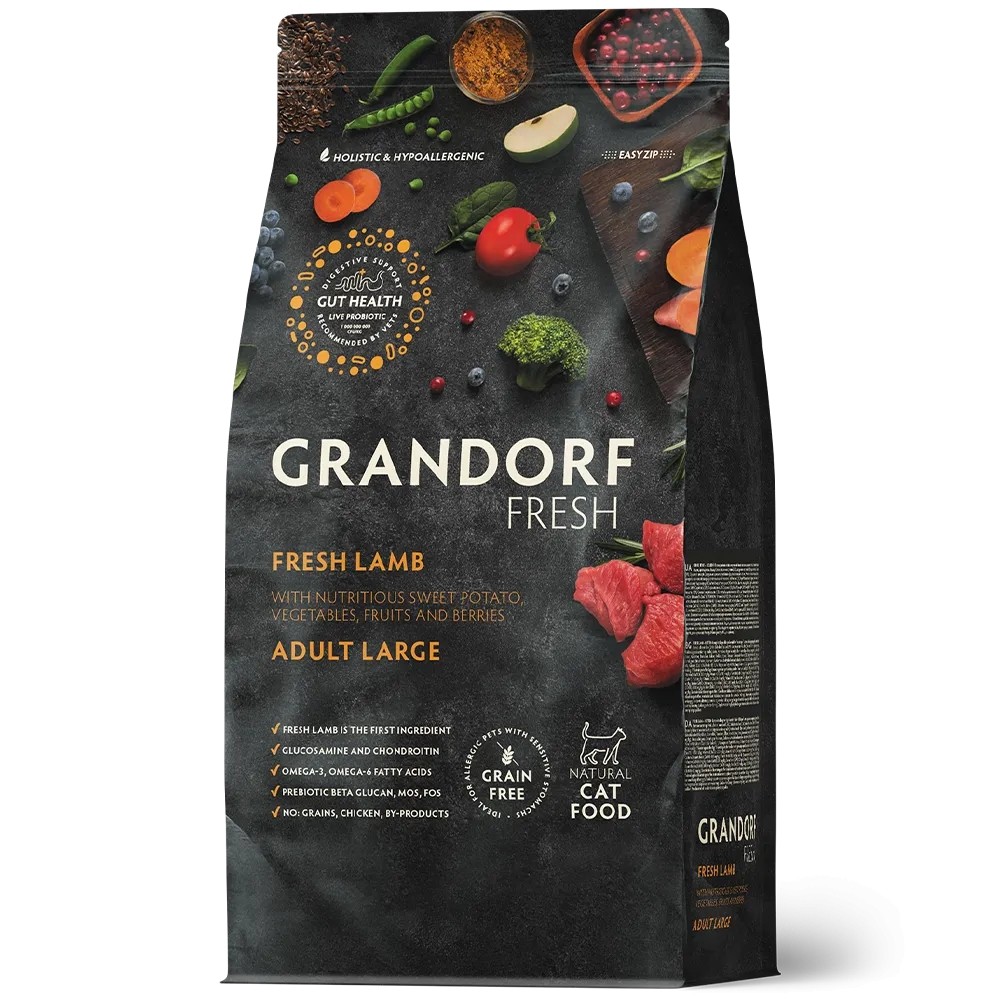 Grandorf Cat Fresh Värske Lammas ja Bataat Täiskasvanud Suurtele Kassidele 8kg