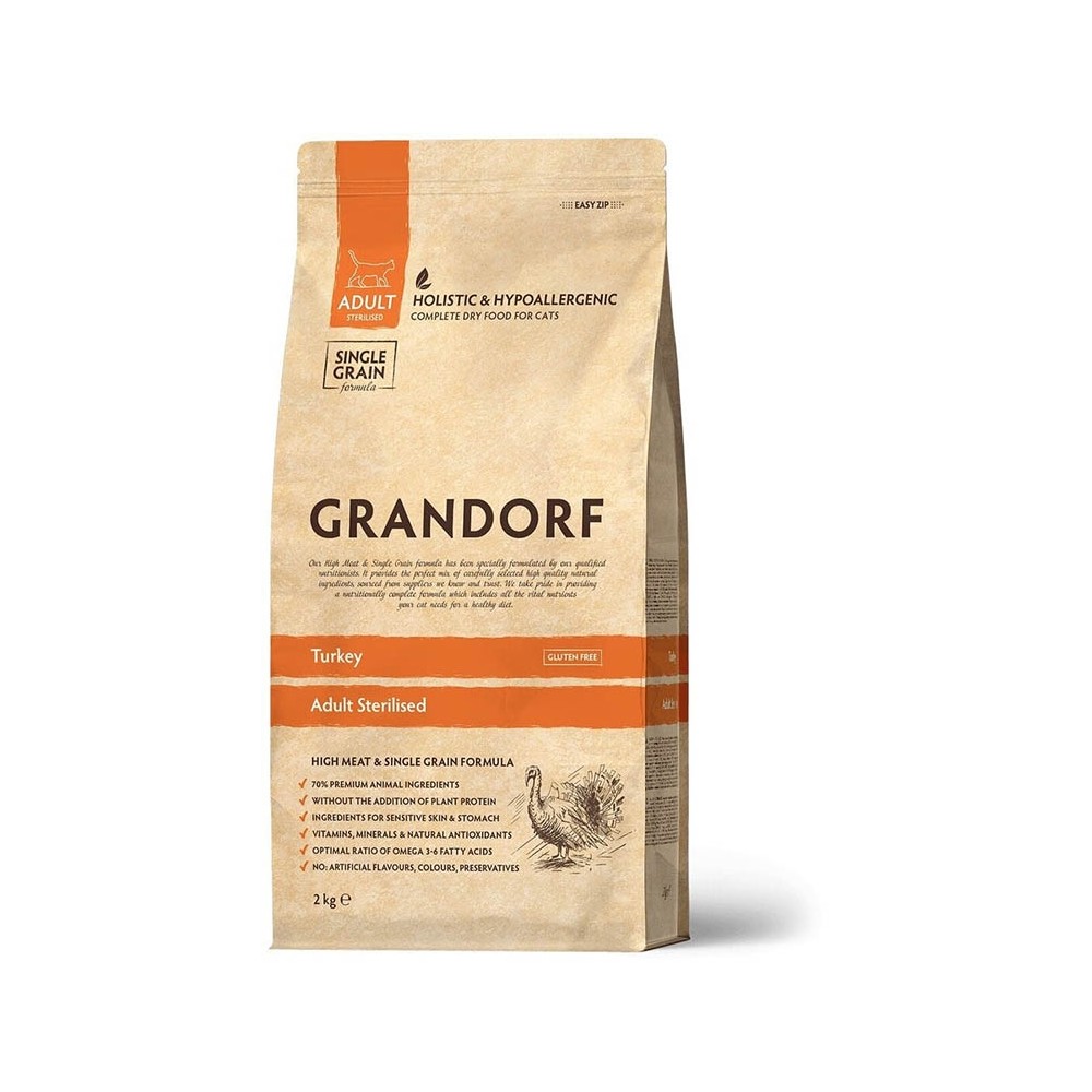 Grandorf Cat Kalkun Steriliseeritud Kassidele 2kg