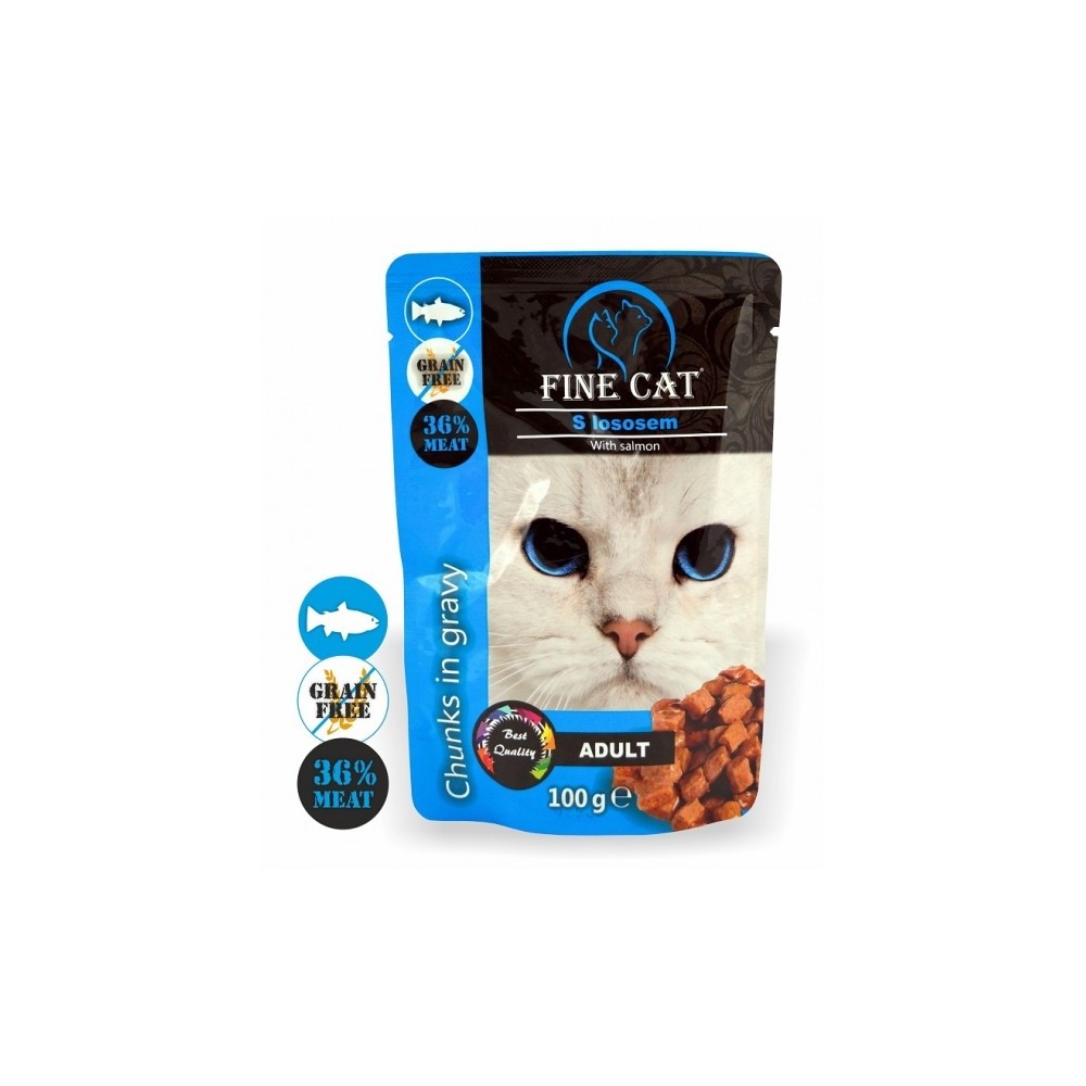 Fine Cat kassieine lõhega 22X100g Fine Cat kassieine lõhega 22X100g