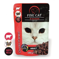 Fine Cat kassieine veisega 22X100g