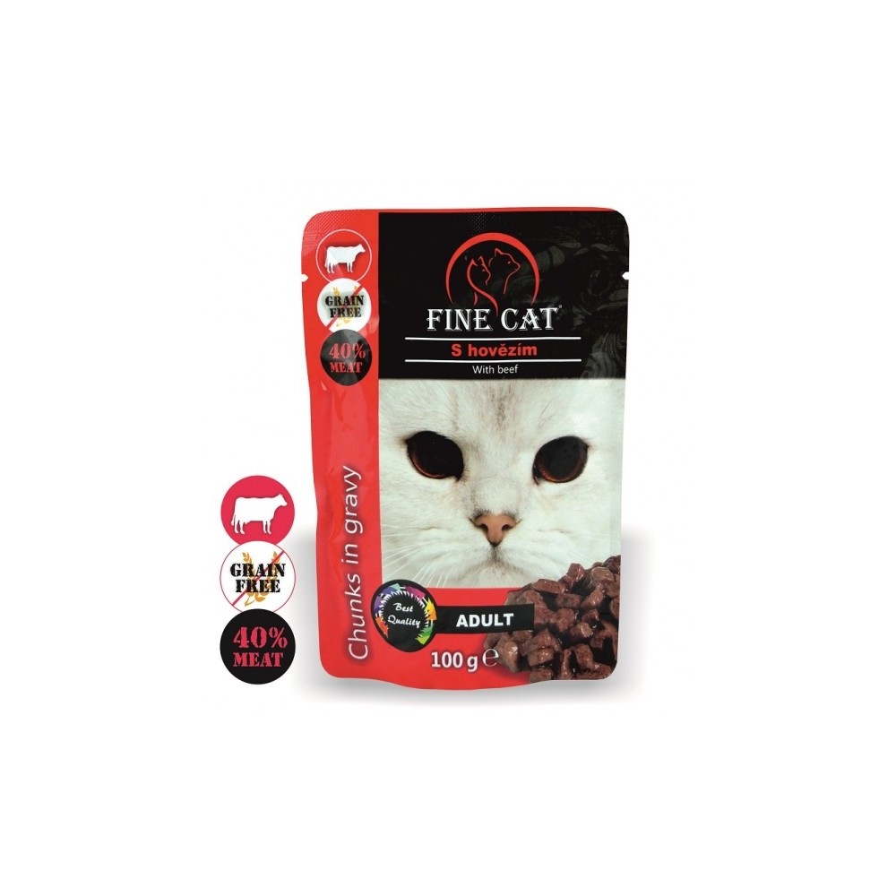 Fine Cat kassieine veisega 22X100g