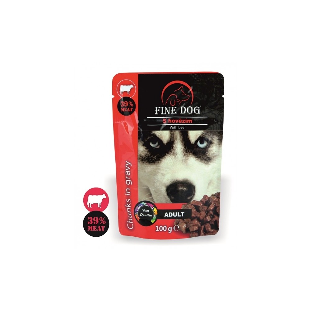 Fine Dog koeraeine veisega 22X100g