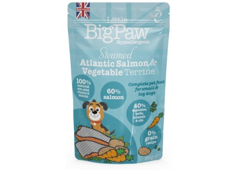 Little Bigpaw koera einekotike aurutatud lõhe ja köögiviljadega 85 g