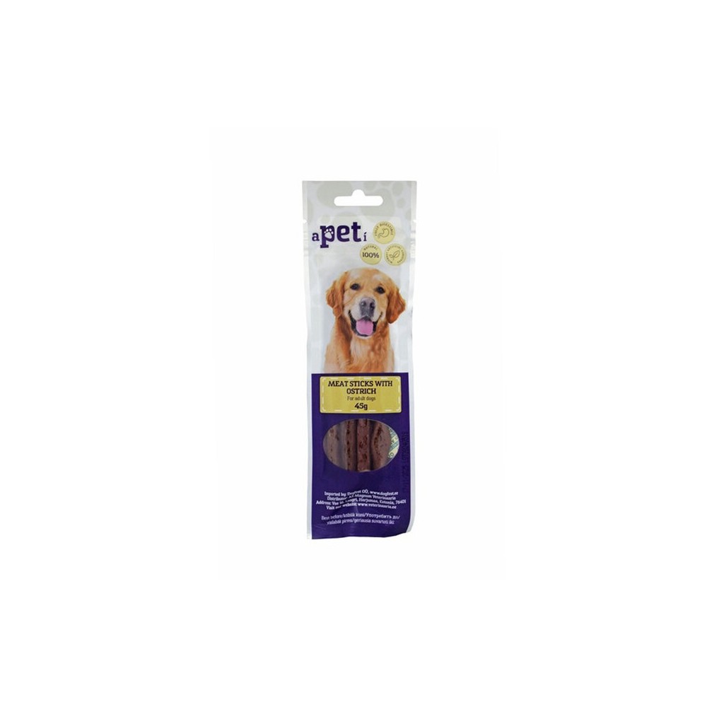 Apeti maius koerale, jaanalinnuliha pulgad 45 g