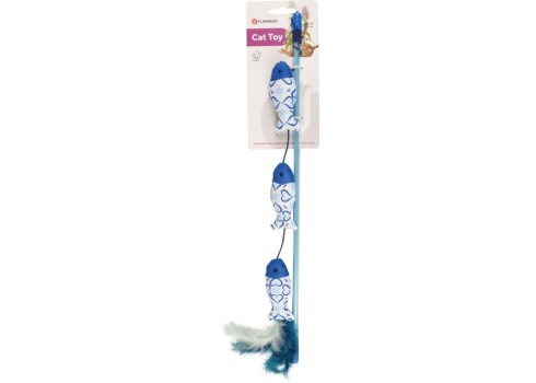 Flamingo kassi mänguasi, sulgedega kalad, 45 cm