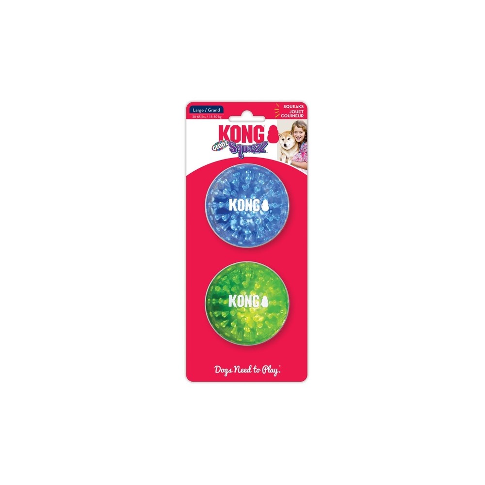 KONG Squeezz Geodz pallid 2 tk, mänguasi koerale