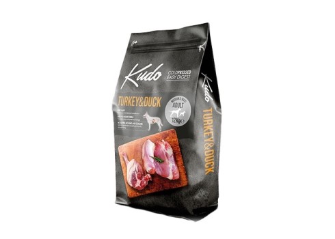 Kudo Turkey & Duck külmpressitud koeratoit 12kg