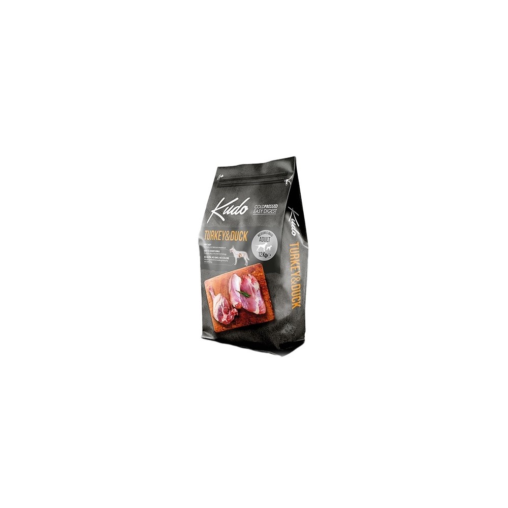 Kudo Turkey & Duck külmpressitud koeratoit 12kg