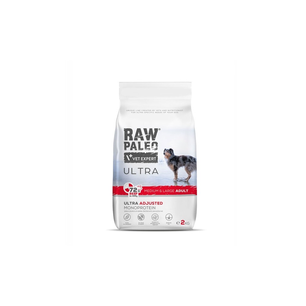 RAW PALEO KOERA TÄISSÖÖT ULTRA KESK.-SUUR TÕUG VEIS 2KG