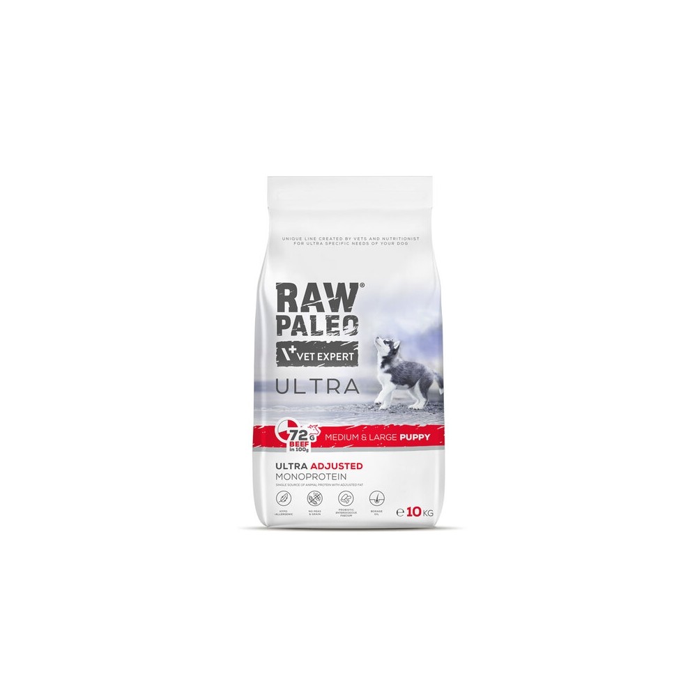 RAW PALEO KUTSIKA TÄISSÖÖT ULTRA KESK.-SUUR TÕUG VEIS 10KG