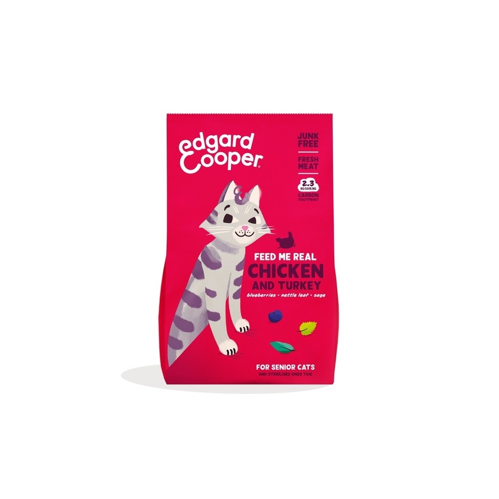 Edgard Cooper kuivtoit eakale kassile kana ja kalkuniga 2 kg