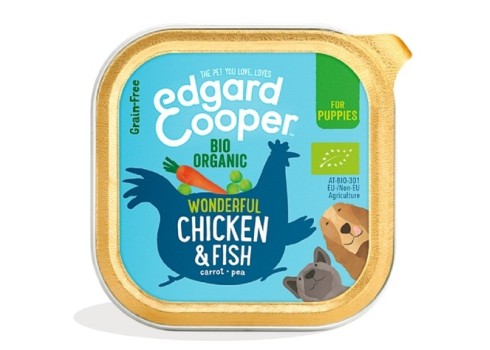 Edgard Cooper Organic konserv kutsikale, kana ja kalaga, 100g