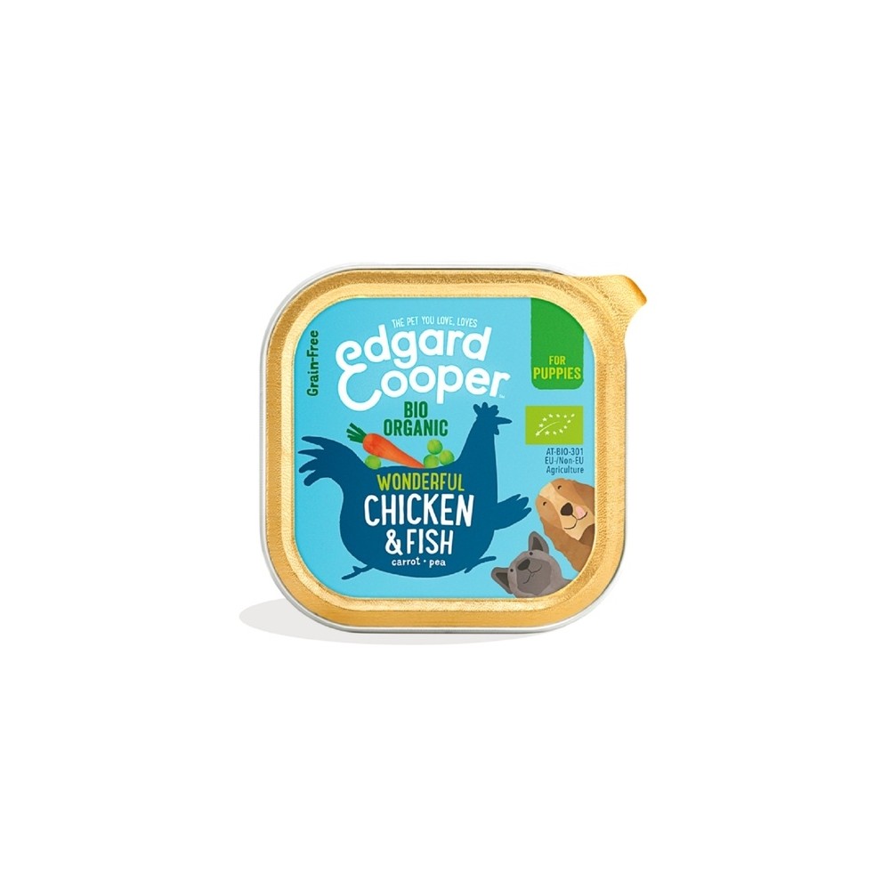 Edgard Cooper Organic konserv kutsikale, kana ja kalaga, 100g