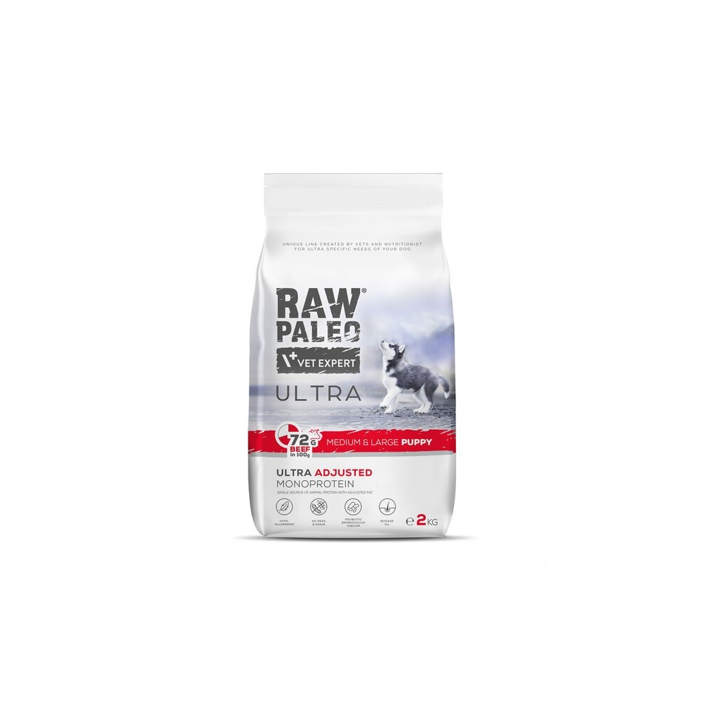 RAW PALEO KUTSIKA TÄISSÖÖT ULTRA KESK.-SUUR TÕUG VEIS 2KG