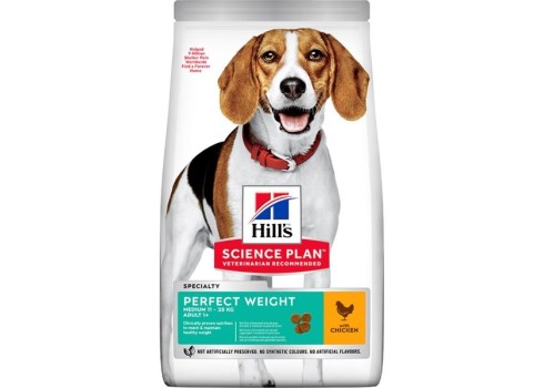 HILLS KOERA TÄISSÖÖT PERFECT WEIGHT KESK.TÕUG KANA 12kg