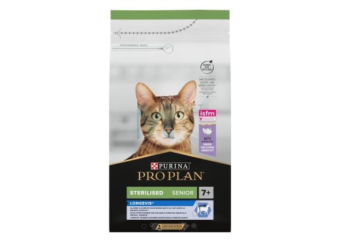 PRO PLAN KASSI TÄISSÖÖT STERIL 7+ LONGEVIS KALKUN 1,5KG