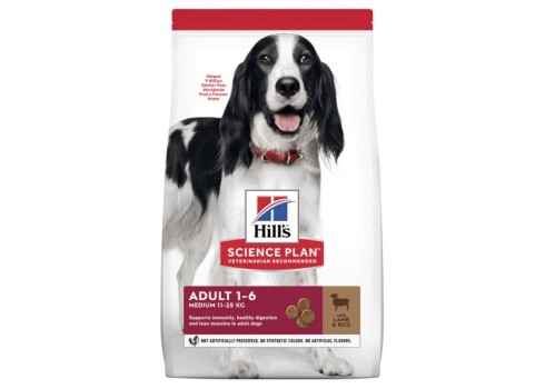 HILLS KOERA TÄISSÖÖT KESK.TÕUG LAMMAS/RIIS 2,5KG
