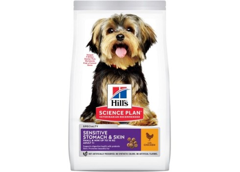 HILLS KOERA TÄISSÖÖT SENSIT.STOMACH/SKIN SMALL&MINI 1,5KG