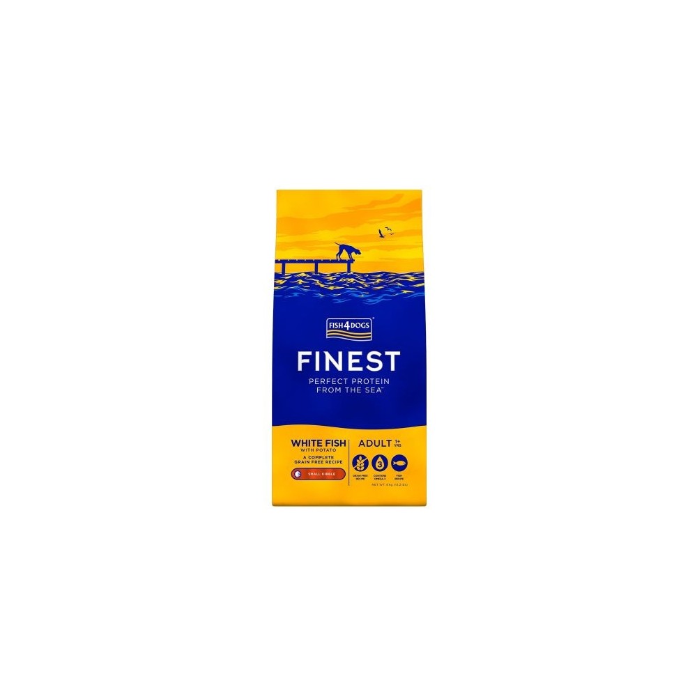 Fish4Dogs koeratoit valge kala väike graanul 6kg